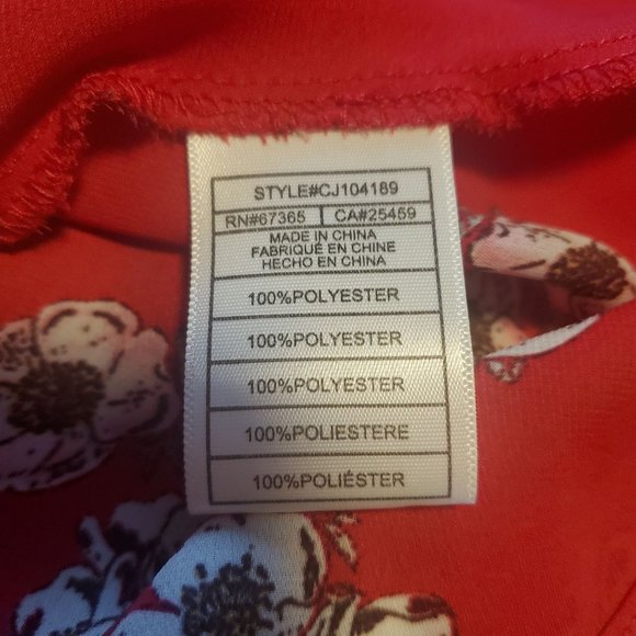 CUPCAKES & CASHMERE TIPTON Floral Cherry Blossom Blouse Top Peplum Hem Size S - Picture 9 of 12